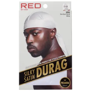 Red By Kiss Silky Satin Durag White HD05