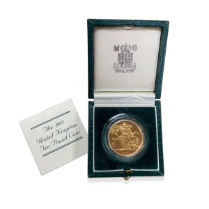 1983 Royal Mint Proof £2 Double Sovereign 22ct Gold Coin