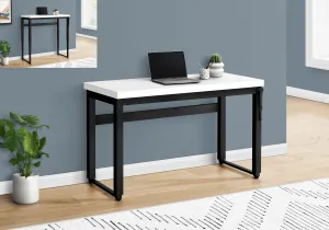 47" Adjustable Height White Home Office Desk