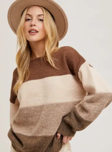 Alaura Color Block Knit Sweater