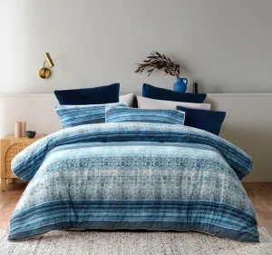 Amata Quilt Cover Set Range Blue