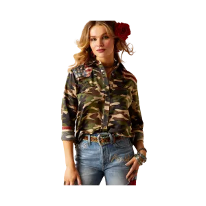 Ariat Women's Camo Pride Rodeo Quincy Eeuu Shirt