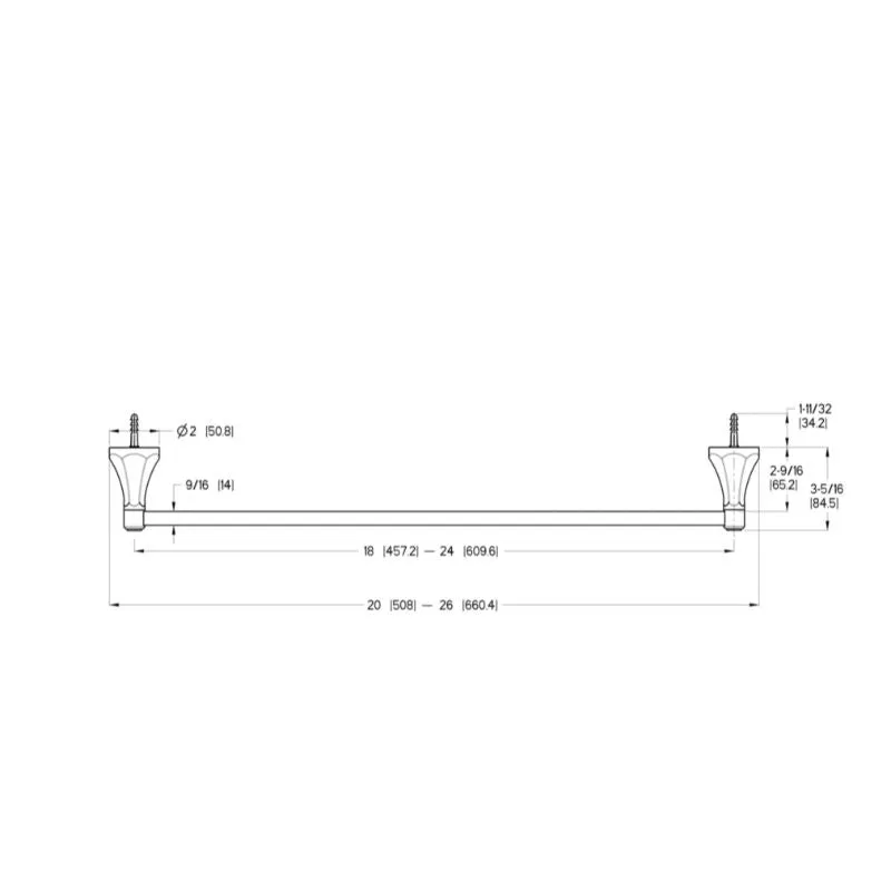 Arterra 26" Square Towel Bar in Tuscan Bronze