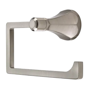 Arterra 6.41" Square J-Hook Towel Ring in Brushed Nickel