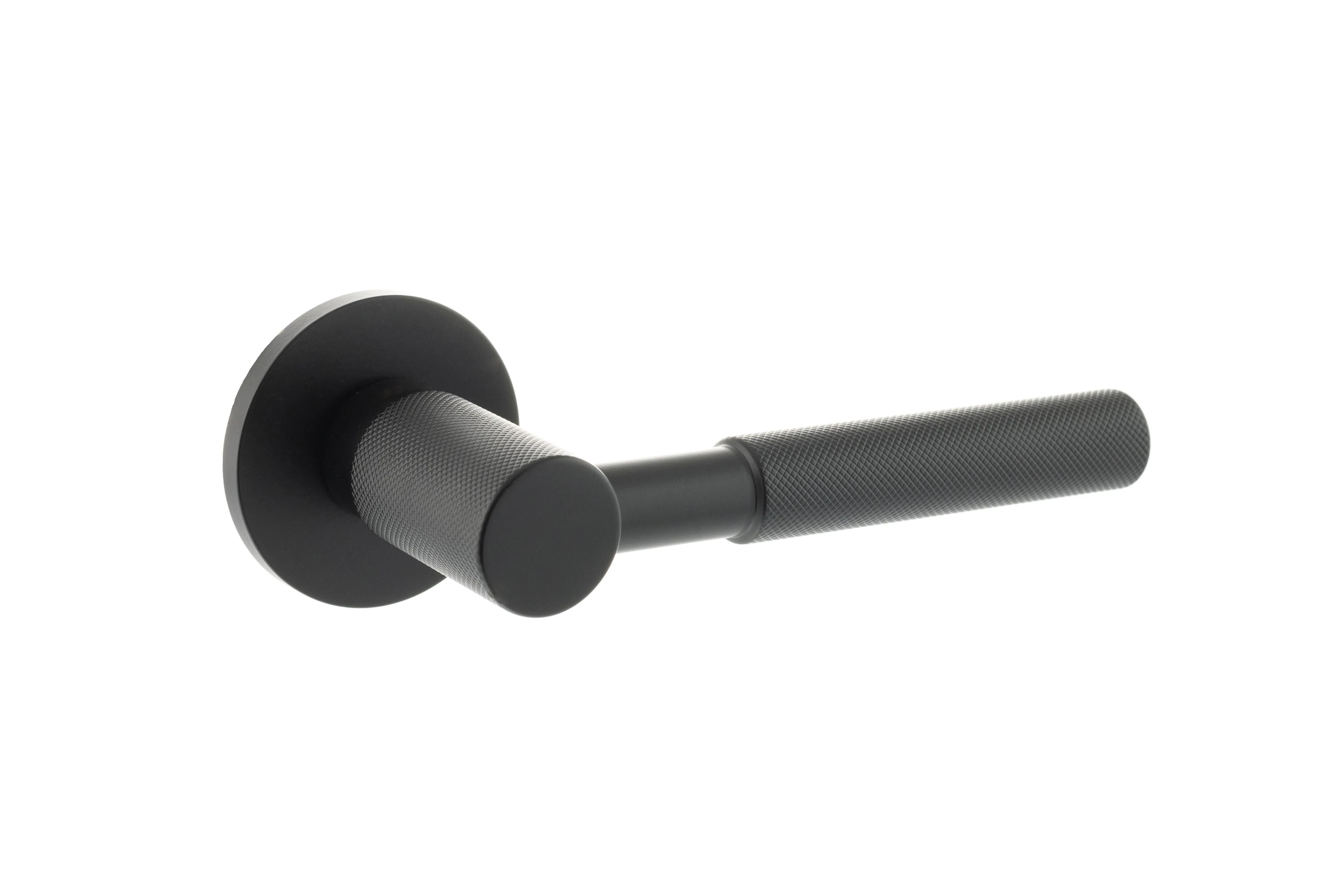 Atlantic Mason Designer Lever on 5mm Slimline Round Rose - Matt Black