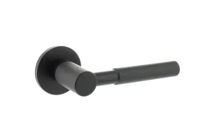 Atlantic Mason Designer Lever on 5mm Slimline Round Rose - Matt Black