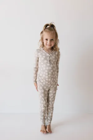 Bamboo Two Piece Pajamas | French Gray Floral