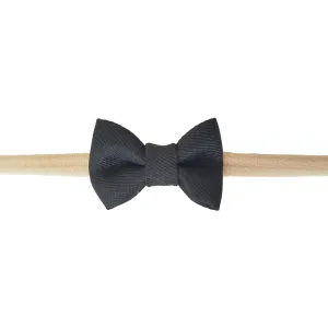 Black 1.5" Tiny Bow Headband