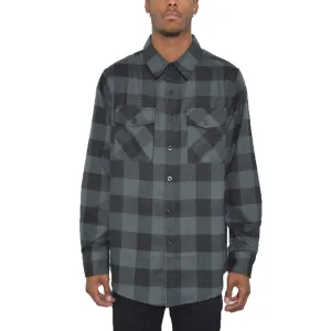 Black & Grey Checkered Flannel Shirt