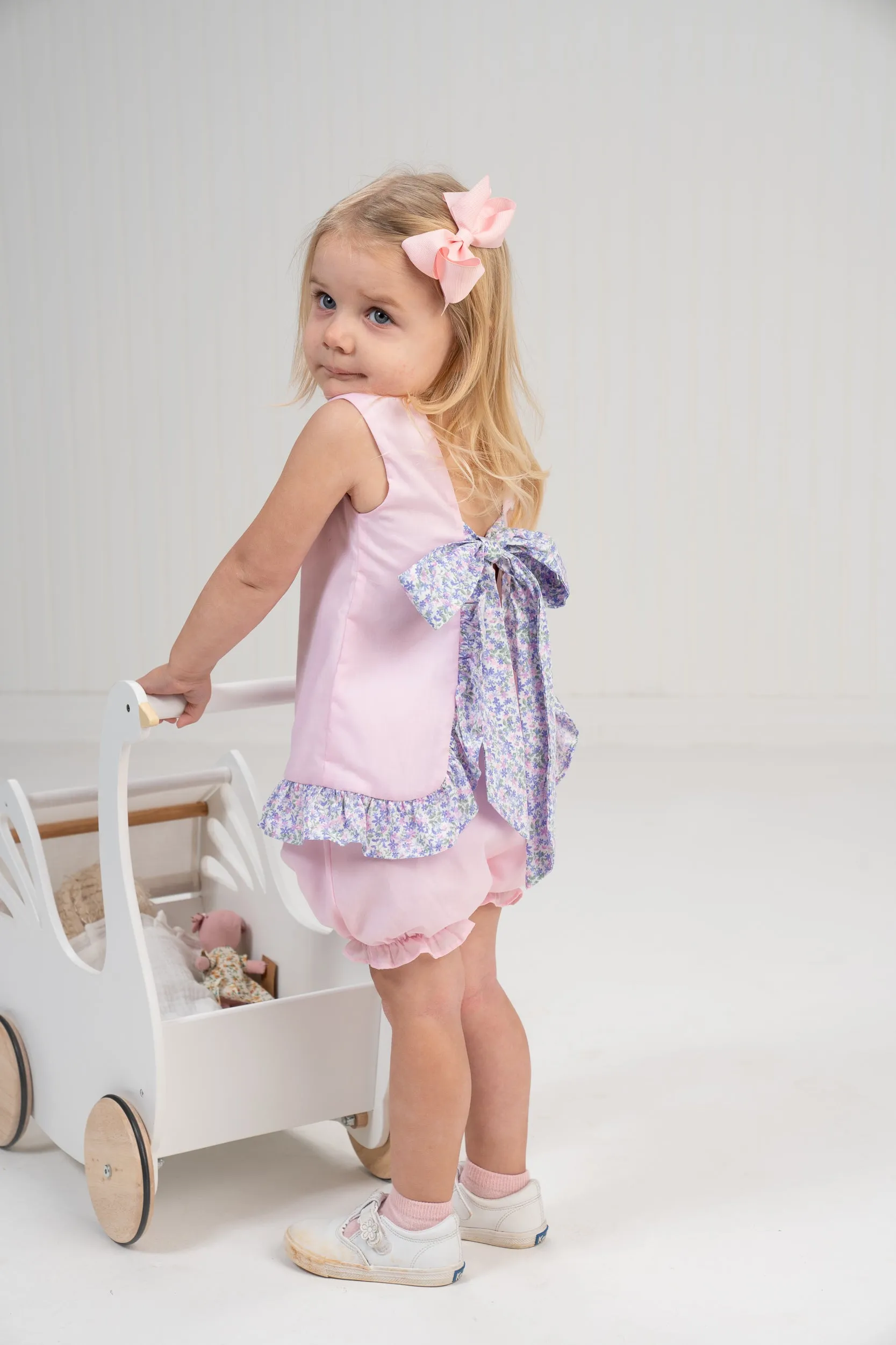 Blakely Pink & Lilac Floral Bloomer Set