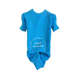 Blue "Sweet Dreams" Embroidered Pajama