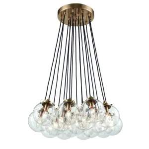 Boudreaux 29" 17 Light Chandelier in Antique Gold