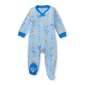 Burt's Bees Organic Baby One-Piece Sleep & Play Hanukkah Joy