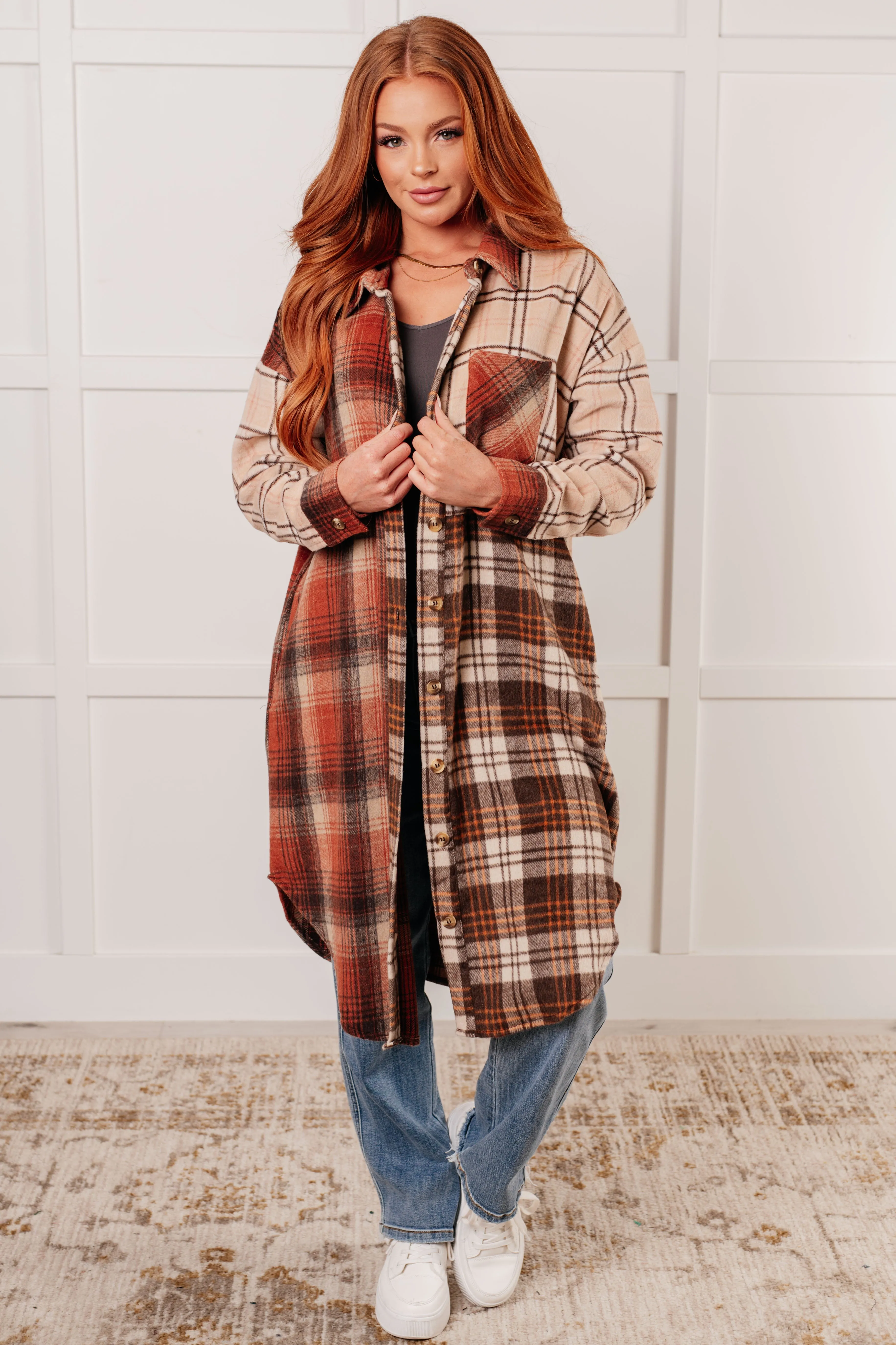 Cabin Fever Flannel Plaid Oversized Shacket - 11/5