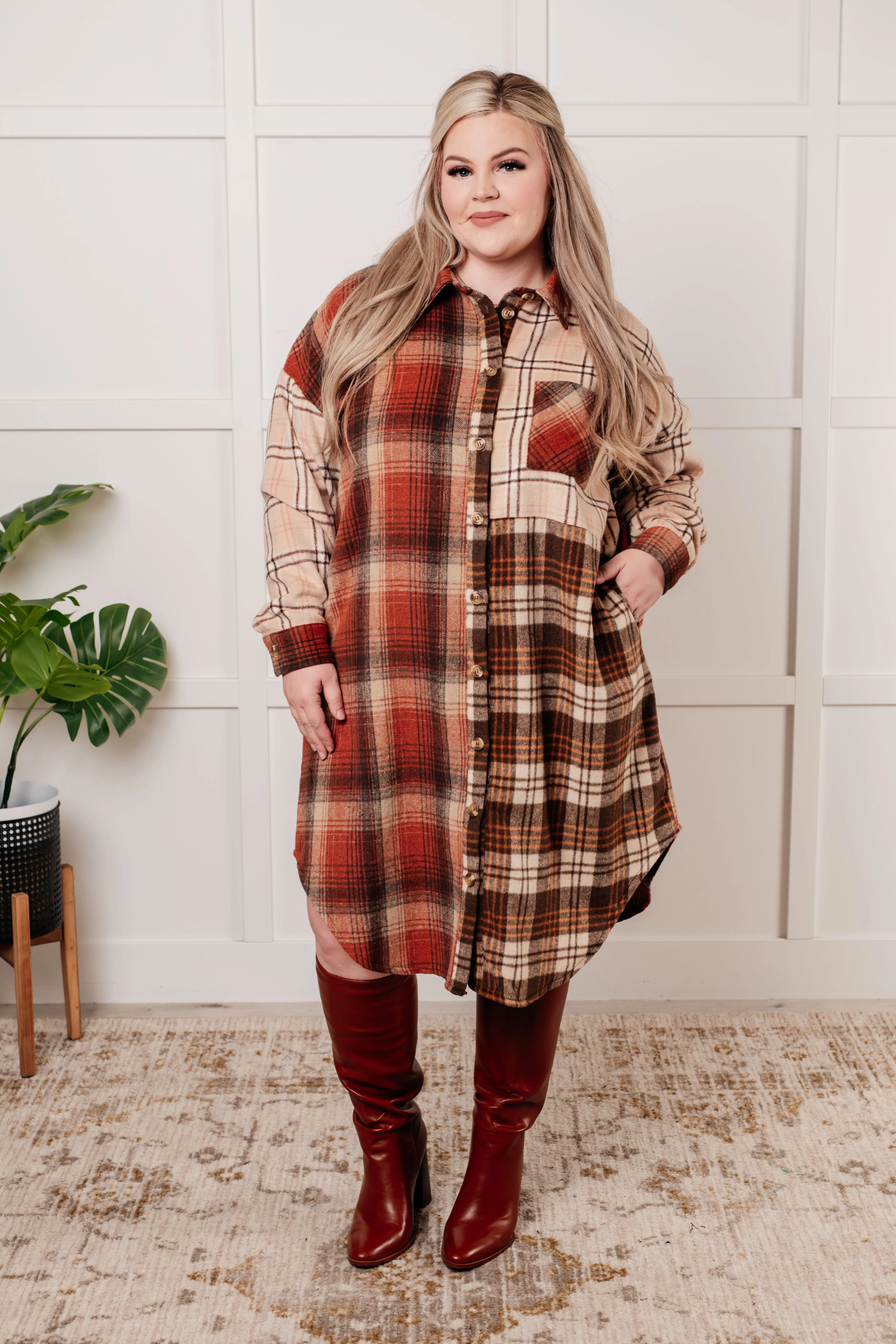 Cabin Fever Flannel Plaid Oversized Shacket - 11/5