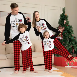 Christmas Printed Home Wear Santa Head Pattern Parent-child Wear Set