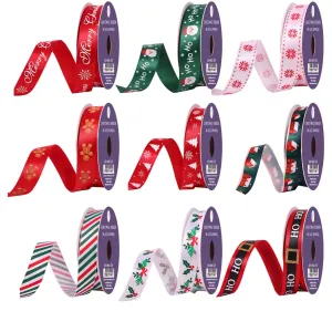 Christmas Satin Printed Ribbon