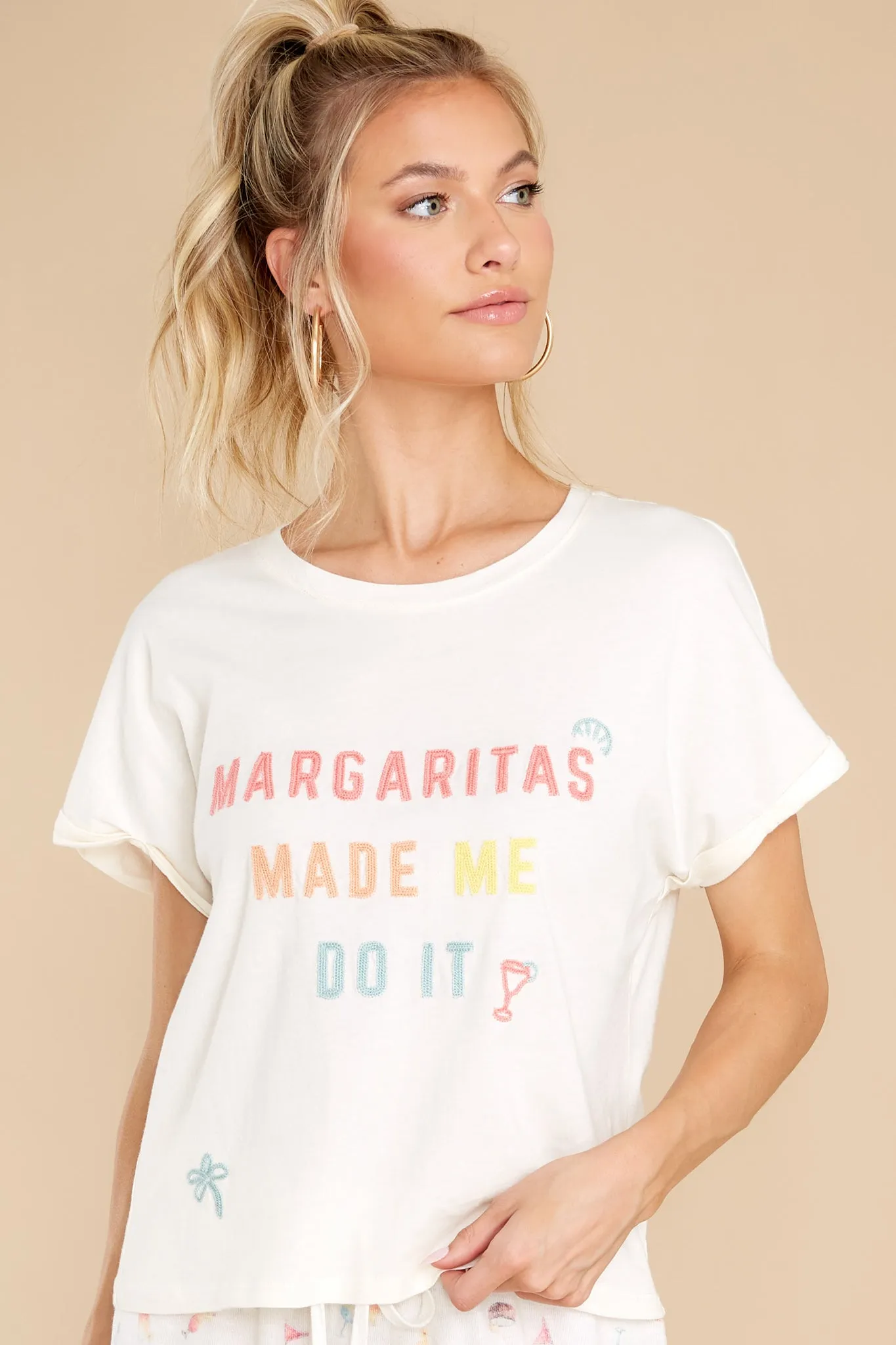 Coastal White Sand Margarita Tee