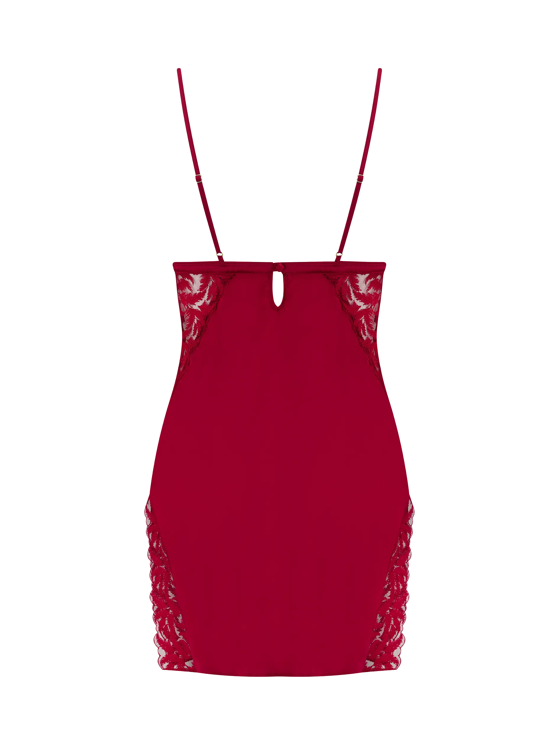 Premium Coco de Mer Ravenna Lace Slip in Rich Ruby Color