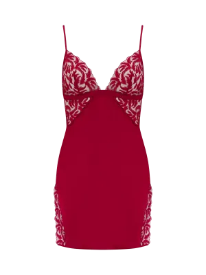 Premium Coco de Mer Ravenna Lace Slip in Rich Ruby Color