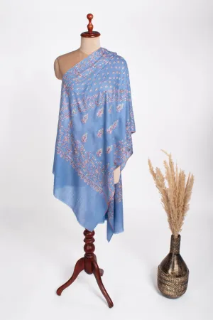 Cornflower Blue Artistic Cashmere Scarf Women - KODIAK