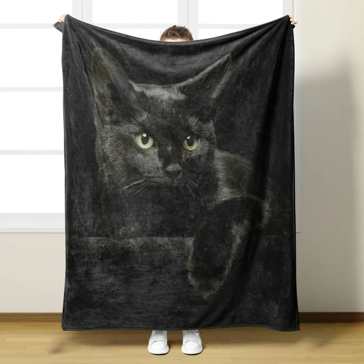 Cozy Cat Flannel Blanket Perfect Gift for Women and Men