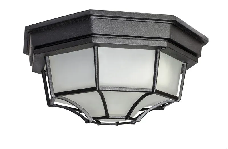 Crown Hill E26 4.75" Single Light Outdoor Flush Mount in Black