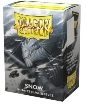 Dragon Shield  - Snow- Dual Matte Standard Size Sleeves 100Pk