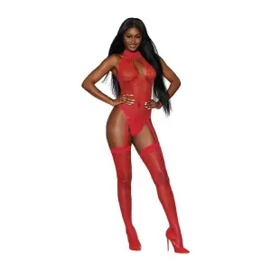 Dreamgirl Seamless Heart Fishnet Bodystocking