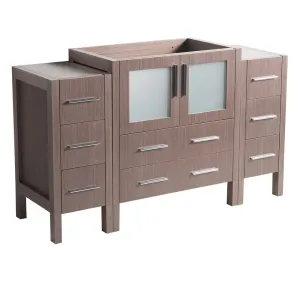 Fresca FCB62-123012GO Torino 54" Gray Oak Modern Bathroom Cabinets