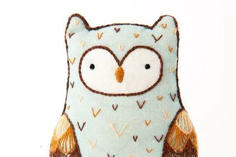 Horned Owl DIY Embroidered Doll Kit (Level 2)