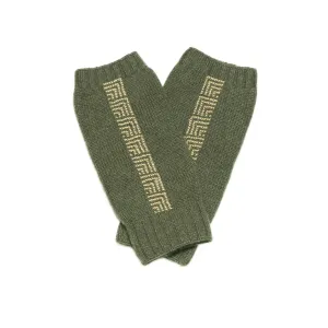 KHAKI CASHMERE MITTENS