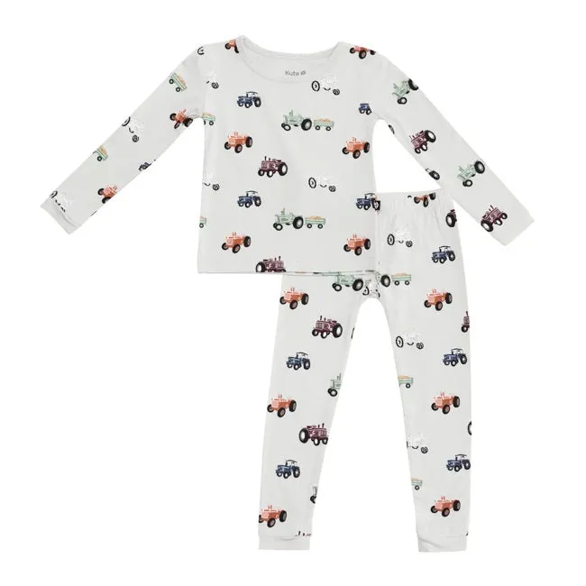 Kyte Baby Printed Long Sleeve Pajamas in Tractor