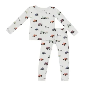 Kyte Baby Printed Long Sleeve Pajamas in Tractor