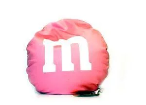 M&M's ® - Pink Round Microbead Pillow