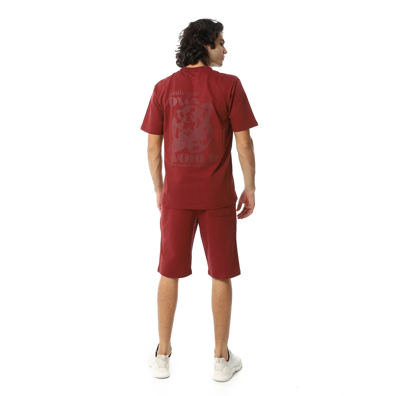 Men's pajama set - Dark Red