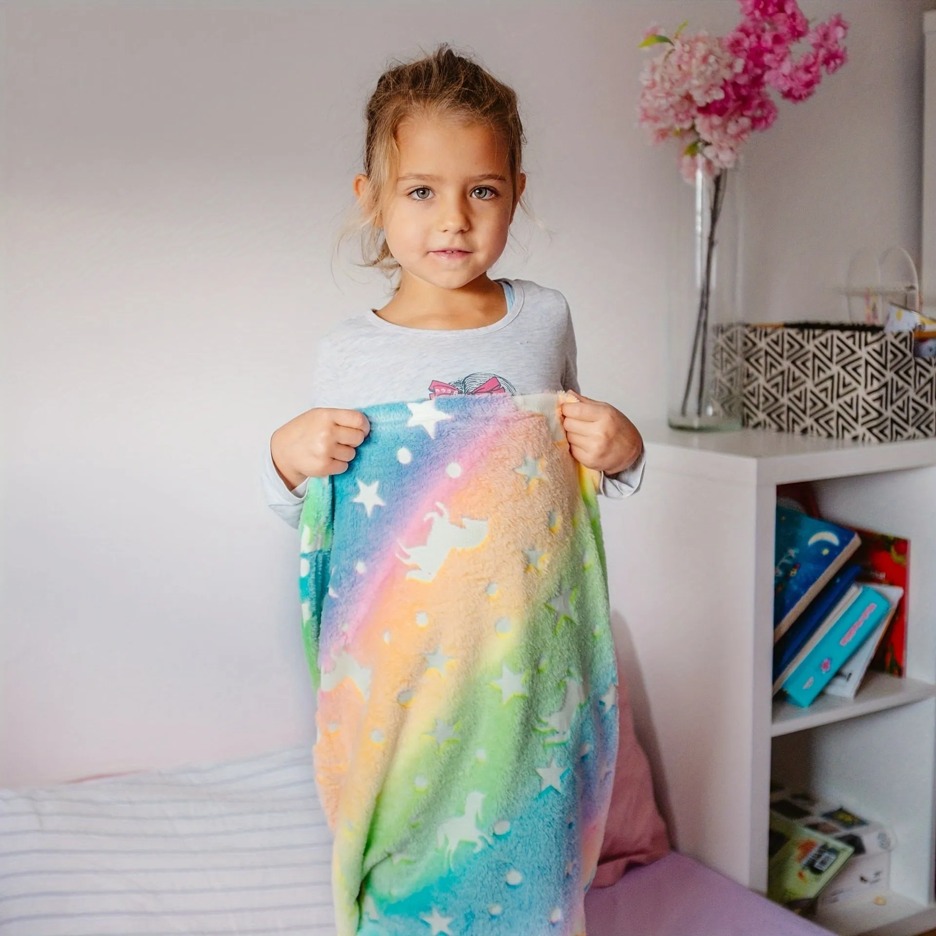 Mermaid LightUp Sleeping Bag Cozy Flannel Rainbow Blanket