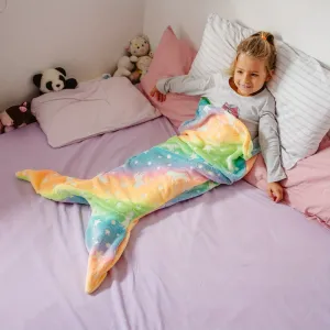 Mermaid LightUp Sleeping Bag Cozy Flannel Rainbow Blanket