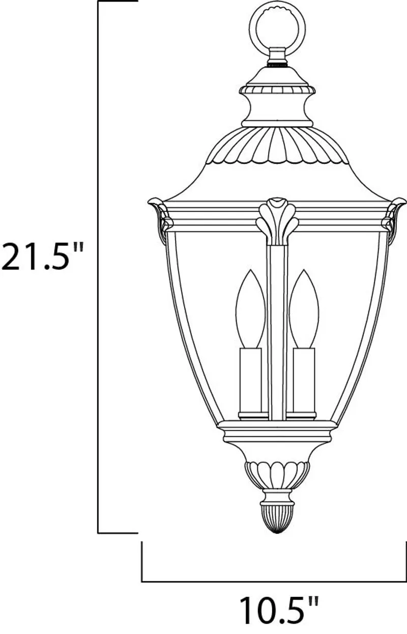 Morrow Bay VX 21.5" 3 Light Outdoor Hanging Lantern in Earth Tone