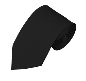 New Black Self Tie Slim Long Tie