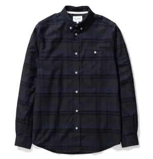 Norse Projects Anton Brushed Flannel Check Shirt – Dark Navy