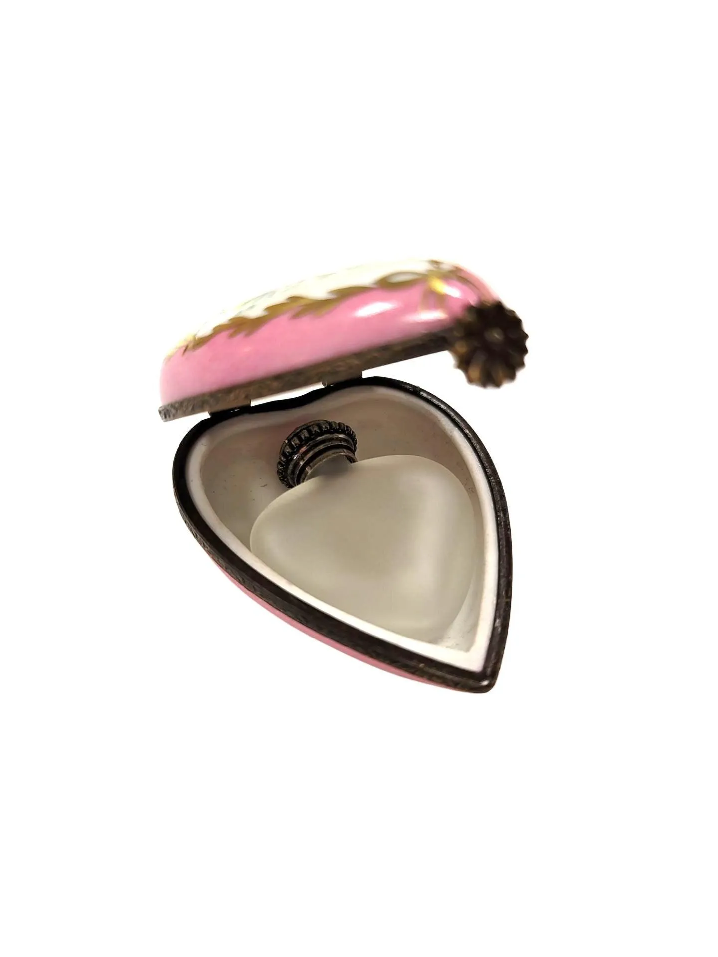 Pink Heart Perfume Bottle inside