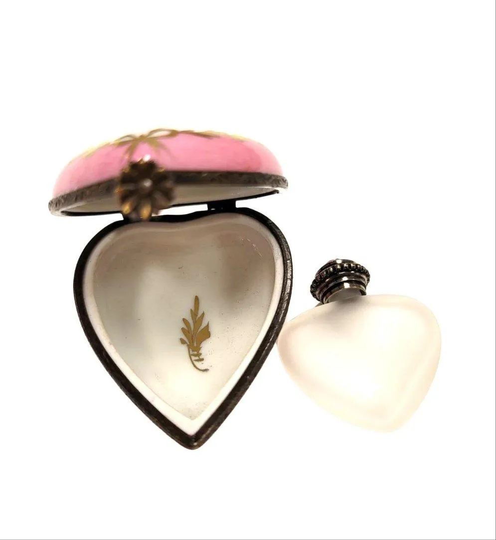 Pink Heart Perfume Bottle inside