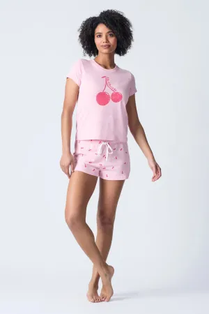 PJ Tee/Short Soft & Shortee Pink Cloud