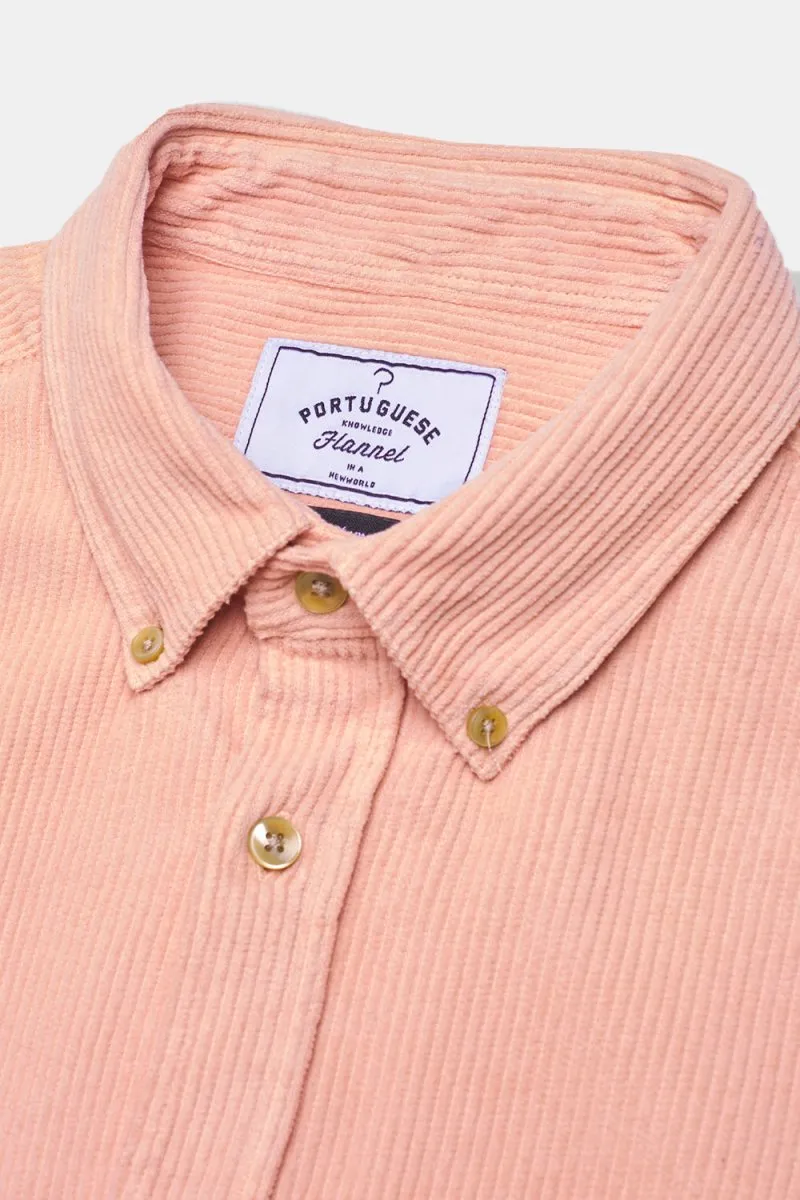 Portuguese Flannel Thick Lobo Cotton-Corduroy Shirt (Old Rose Pink)