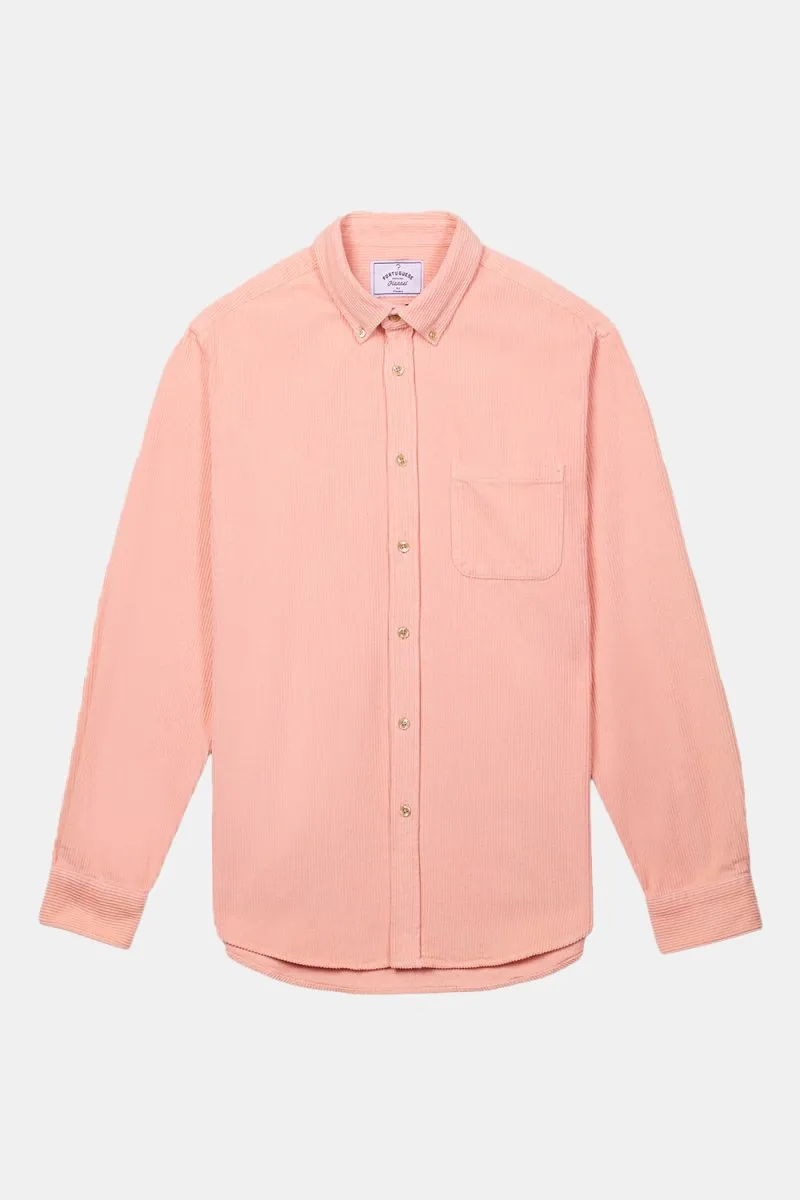 Portuguese Flannel Thick Lobo Cotton-Corduroy Shirt (Old Rose Pink)