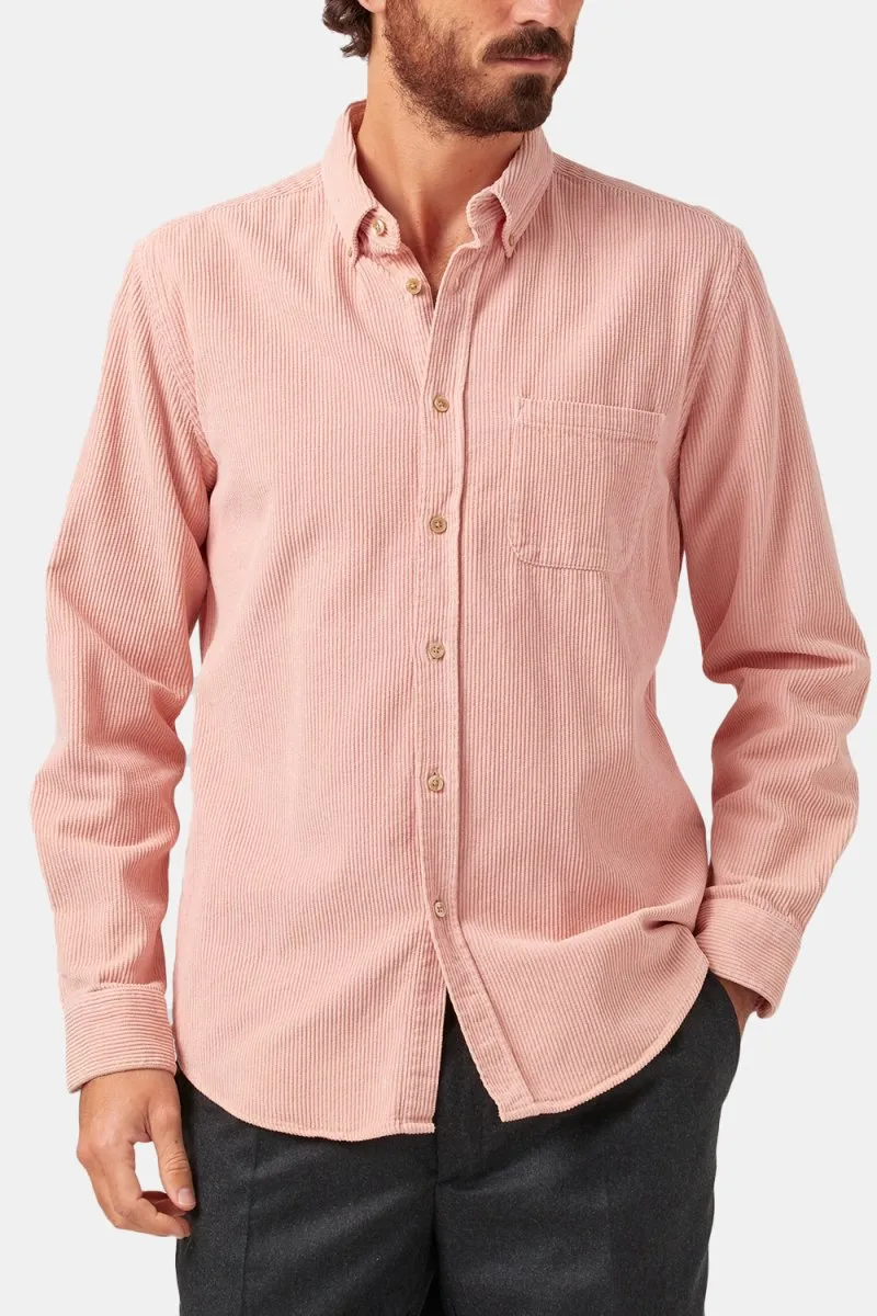 Portuguese Flannel Thick Lobo Cotton-Corduroy Shirt (Old Rose Pink)