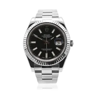 Rolex Datejust II Black Dial 41mm Steel Watch