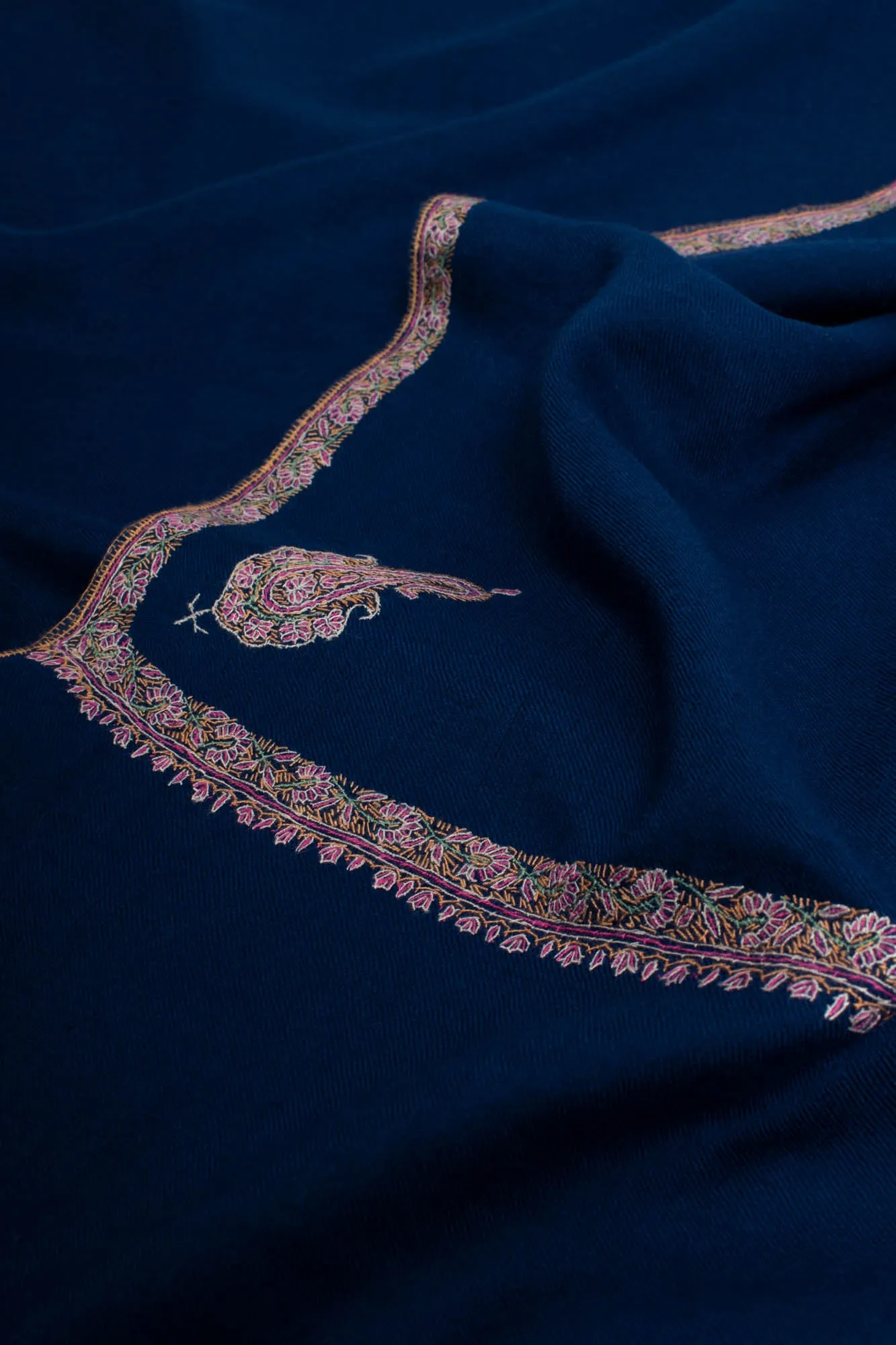 Royal Blue Kashmiri Pashmina Shawl - SHUMAIL