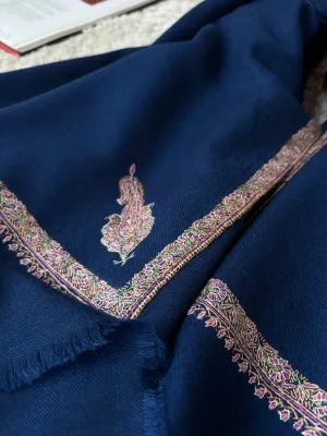 Royal Blue Kashmiri Pashmina Shawl - SHUMAIL